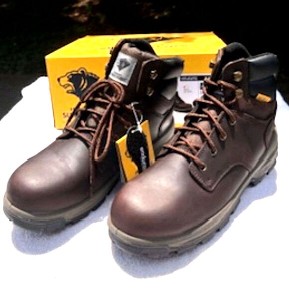 Steel Toe Work Boots . Women's Size: 10 . Brown Iselburg . Herman Survivors - Picture 1 of 9